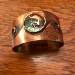 Copper bracelet went to the beach